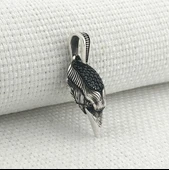 925 Ayar Gümüş Kartal Başı Kolye Ucu thumbnail 1