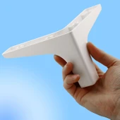 Mobilya Kanepe Sehpa TV Ünitesi Koltuk Ayağı 10 cm Beyaz Baza Ayak 4 Adet thumbnail 3