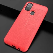 Galaxy M30S Kılıf Zore Niss Deri Desenli Silikon Kılıf thumbnail 3