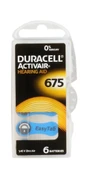 Duracell 675 Numara Düğme Kulaklık Pili İşitme Cihazı İçin 6'lı Paket - 1