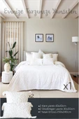 İskandinav Yatak Örtüsü Seti Çift Kişilik Set Bohem Punch Panç Desen Motif Ekru thumbnail 2