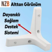 Mobilya Kanepe Sehpa TV Ünitesi Koltuk Ayağı 12 cm Beyaz Baza Ayak 4 Adet thumbnail 5