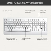 Lecoo Cm105 Beyaz Kablolu Mouse & Klavye Set - 6
