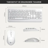 Lecoo Cm105 Beyaz Kablolu Mouse & Klavye Set - 4