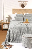 Iskandinav Yatak Örtüsü ÇK Set Letta Gri thumbnail 1