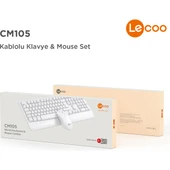 Lecoo Cm105 Beyaz Kablolu Mouse & Klavye Set - 7