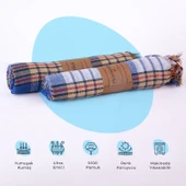 Homedius %100 Pamuk Mavi Hamam Peştemali 2'li - 80 x 160 cm - 1