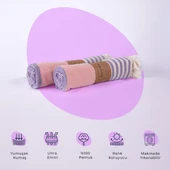 Homedius Pamuk Somon American Desenli Püsküllü Peştamal 2'li - 100x180 cm - 1