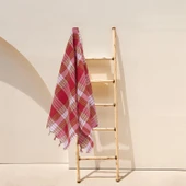 Homedius %100 Pamuk Kırmızı Hamam Peştemali 2'li - 80 x 160 cm - 3