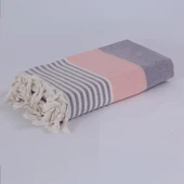 Homedius Pamuk Somon American Desenli Püsküllü Peştamal 2'li - 100x180 cm - 4