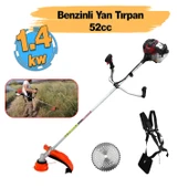 SOLAX CG520 Benzinli Yan Tırpan Çim Biçme Testeresi 1.4 Kw 51.7 cc Bisiklet Kollu Omuz Askılı Misina - 1