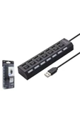 Usb 2.0 Hub Çoklayıcı Anahtarlı 7 Port Gab-uap307 - 1