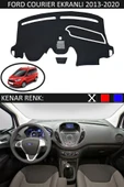 Torpido Koruma Halısı Siyah Kenar Renk Siyah Ford Courier Ekranlı 2013-2020 ile Uyumlu - 1