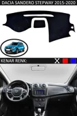 Torpido Koruma Halısı Siyah Kenar Renk Siyah Dacia Sandero Stepway 2015-2020 ile Uyumlu - 1