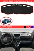 Torpido Koruma Halısı Siyah Kenar Renk Kırmızı Fiat Doblo Airbagli 2007-2015 ile Uyumlu - 1
