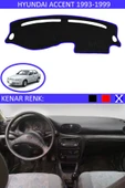 Torpido Koruma Halısı Siyah Kenar Renk Mavi Hyundai Accent Yumurta Kasa 1993-1999 ile Uyumlu - 1