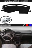 Torpido Koruma Halısı Siyah Kenar Renk Siyah Hyundai Accent Yumurta Kasa 1993-1999 ile Uyumlu - 1