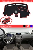 Torpido Koruma Halısı Siyah Kenar Renk Kırmızı Ford Courier Ekranlı 2013-2020 ile Uyumlu - 1