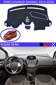 Torpido Koruma Halısı Siyah Kenar Renk Mavi Ford Courier Ekranlı 2013-2020 ile Uyumlu - 1