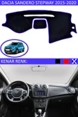 Torpido Koruma Halısı Siyah Kenar Renk Mavi Dacia Sandero Stepway 2015-2020 ile Uyumlu - 1