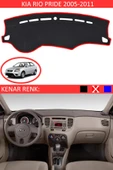 Torpido Koruma Halısı Siyah Kenar Renk Kırmızı Kia Rio Pride 2005-2011 ile Uyumlu - 1