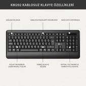 Lecoo Kw202 Kablosuz Klavye & Mouse Set Siyah - 4