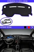 Torpido Koruma Halısı Siyah Kenar Renk Mavi Citroen C4 2011-2018 ile Uyumlu - 1