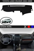 Torpido Koruma Halısı Siyah Kenar Renk Siyah Toyota Land Cruiser 2002-2009 ile Uyumlu - 1
