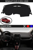 Torpido Koruma Halısı Siyah Kenar Renk Siyah Renault Clio 4 2012-2020 ile Uyumlu - 1