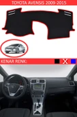 Torpido Koruma Halısı Siyah Kenar Renk Kırmızı Toyota Avensis 2009-2015 ile Uyumlu - 1