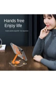 Masaüstü Telefon Ve Tablet Tutucu 360° Dönebilen Katlanabilir Taşınabilir Kaliteli Telefon Standı thumbnail 7