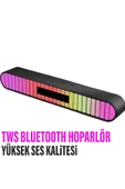 RGB Işıklı Bluetooth Hoparlör TWS Çift Hoparlör Bağlantı Speaker Kaliteli Ses Bombası 1800 mAh - 1