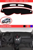 Torpido Koruma Halısı Siyah Kenar Renk Kırmızı Opel Combo C 2001-2011 ile Uyumlu - 1
