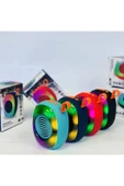 Kablosuz Bluetooth Hoparlör 5W RGB Led Işıklı Speaker Ses Bombası 1200 mAh Güçlü Ses Kalitesi - 6