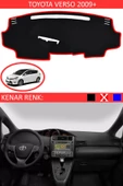 Torpido Koruma Halısı Siyah Kenar Renk Kırmızı Toyota Verso 2009 + ile Uyumlu - 1