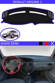 Torpido Koruma Halısı Siyah Kenar Renk Mavi Renault Megane 1 ile Uyumlu - 1