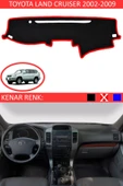 Torpido Koruma Halısı Siyah Kenar Renk Kırmızı Toyota Land Cruiser 2002-2009 ile Uyumlu - 1