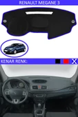 Torpido Koruma Halısı Siyah Kenar Renk Mavi Renault Megane 3 ile Uyumlu - 1