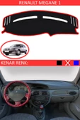 Torpido Koruma Halısı Siyah Kenar Renk Kırmızı Renault Megane 1 ile Uyumlu - 1