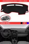 Torpido Koruma Halısı Siyah Kenar Renk Kırmızı Volkswagen Golf 7 2013-2019 ile Uyumlu - 1