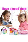 Mini Kablosuz Bluetooth Karaoke Hoparlör Kareoke Makinesi Çocuklar İçin Evde Karaoke Seti thumbnail 4