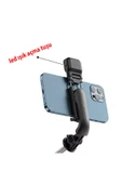 Monopod Tripod Selfie Çubuğu Ayarlanabilir Bluetooh Uzaktan Kumandalı 3 Mod Işıklı 75CM - 8