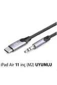 iPad Air 11 inç (M2) UYUMLU Metal BAşlık AUX Kablo Ses Dönüştürücüsü Hasır Type-C Çeviricisi - 1