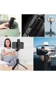 Monopod Tripod Selfie Çubuğu Ayarlanabilir Bluetooh Uzaktan Kumandalı 3 Mod Işıklı 75CM - 7