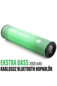 Kablosuz Silindir Bluetooth Hoparlör Speaker Ekstra Bass Ses Bombası 2000 mAh IP65 Su Geçirmez - 1