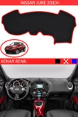 Torpido Koruma Halısı Siyah Kenar Renk Kırmızı Nissan Juke 2010+ ile Uyumlu - 1