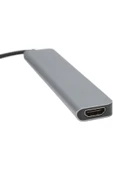7in1 Type-C HDMI Çevirici Hub Çoklayıcı Tablet-PC-Telefon-TV Adaptör HDMI 4K/USB/TF/SD/TYPEC Giriş - 6