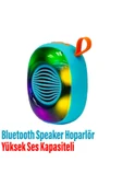 Kablosuz Bluetooth Hoparlör 5W RGB Led Işıklı Speaker Ses Bombası 1200 mAh Güçlü Ses Kalitesi - 1