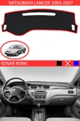 Torpido Koruma Halısı Siyah Kenar Renk Kırmızı Mitsubishi Lancer 2003-2007 ile Uyumlu - 1