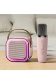 Mini Kablosuz Bluetooth Karaoke Hoparlör Kareoke Makinesi Çocuklar İçin Evde Karaoke Seti - 2